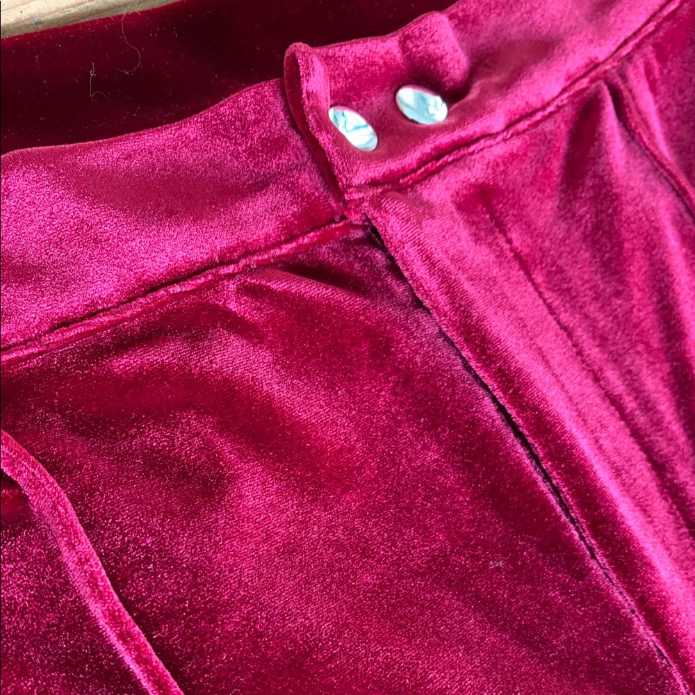 Red Velveteen Pants